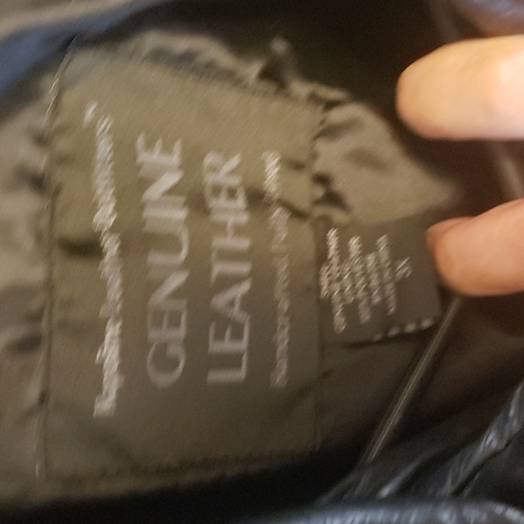 Mens Napoline Genuine Leather Bombers Jacket - Picture 2 of 3